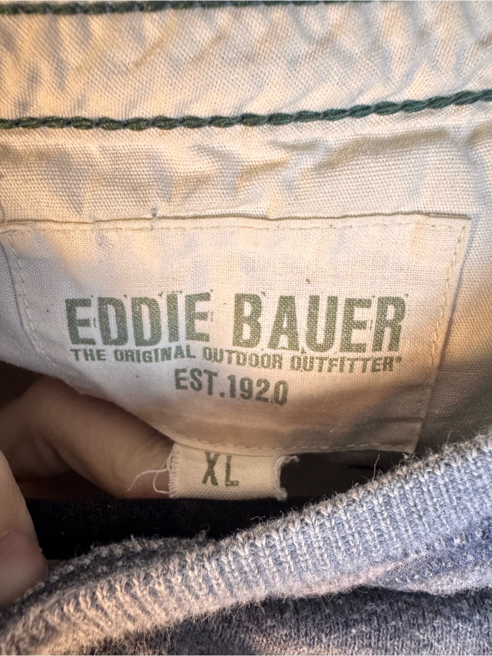 Eddie Bauer Heather Gray Crewneck Pullover - Picture 2 of 7